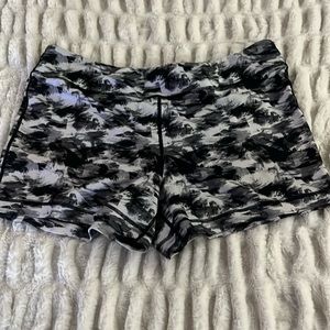 Black & white bicycle shorts XL mini booty short abstract stretch Pro Player NEW